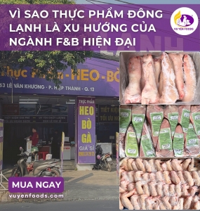 VÌ SAO THỰC PHẨM ĐÔNG LẠNH LÀ XU HƯỚNG CỦA NGÀNH F&B HIỆN ĐẠI
