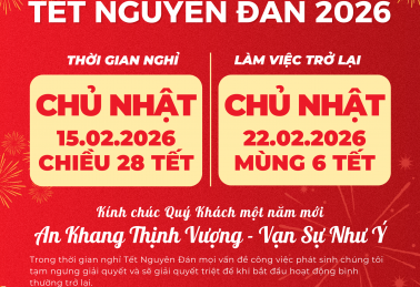 CÔNG TY THỰC PHẨM VŨ YẾN THÔNG BÁO LỊCH NGHỈ TẾT NGUYÊN ĐÁN 2026