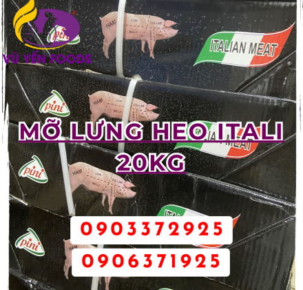 Mỡ lưng Heo Itali 20Kg
