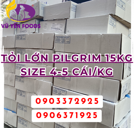 Tỏi lớn Pilgrim 15kg Size 4-5 cái/kg