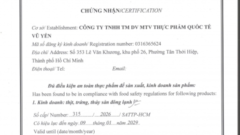  GIẤY CHỨNG NHẬN